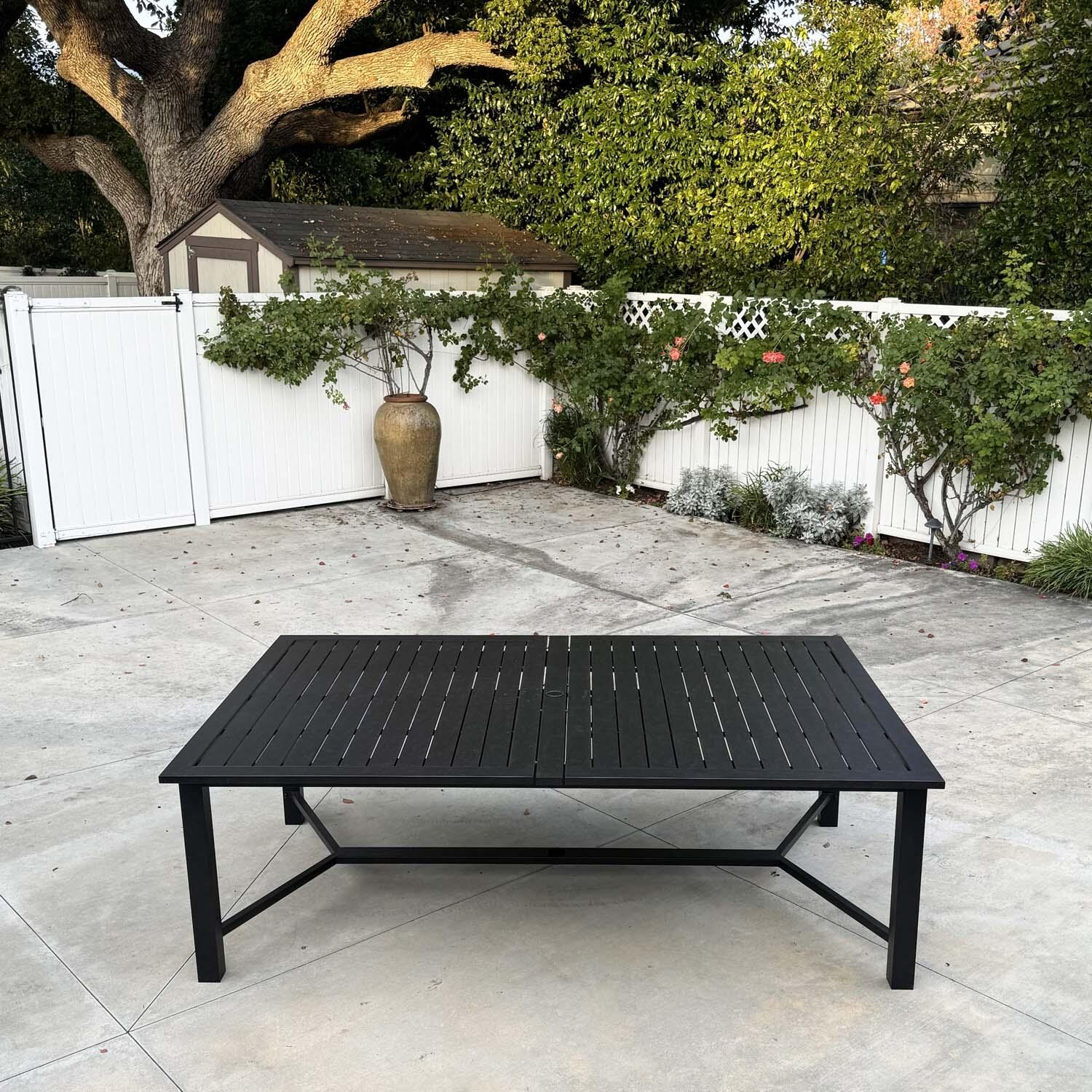 Atlantis 118-in Antique Bronze Aluminum Dining Table by Darlee - Not Extended - Lifestyle thumbnail