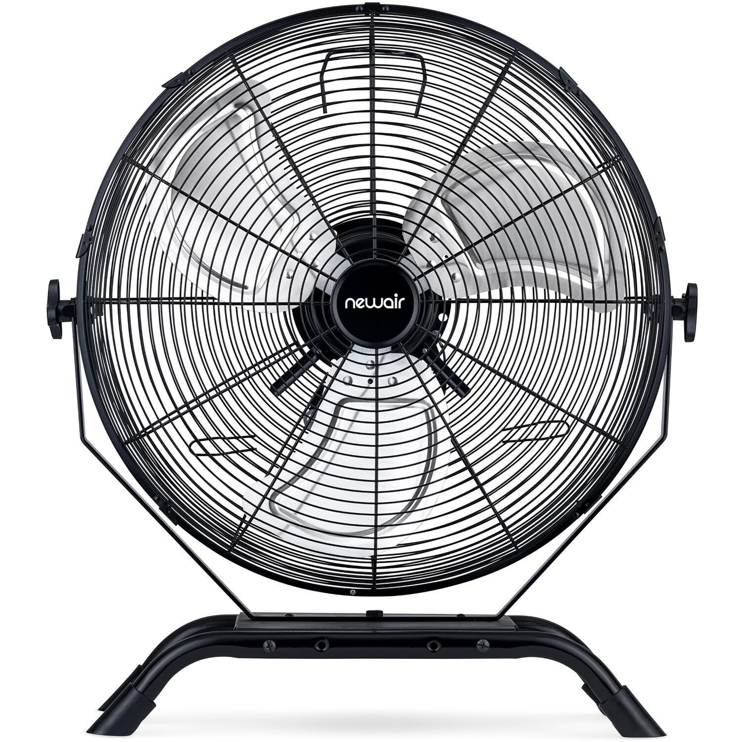 NewAir NIF18CBK00 18-in 2-in-1 High Velocity Wall/ Floor Mount Fan w/ 3 Fan Speeds & Adjustable Tilt Head - Front w/ Legs - White Background thumbnail