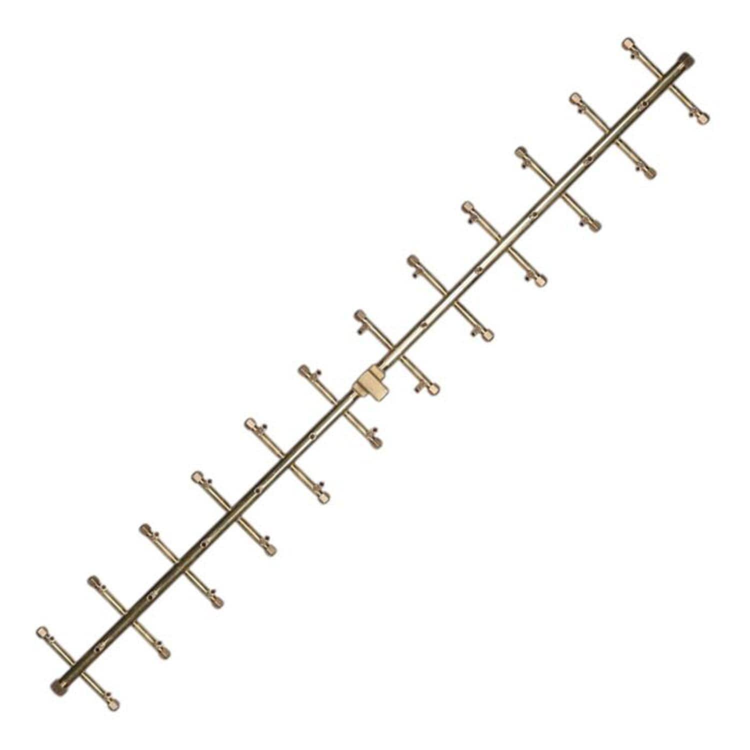 Warming Trends 53 3/4 X 7 Tree-Style Brass Natural Gas/Propane Burner w/ 58 X 14-in Plate - White Background thumbnail