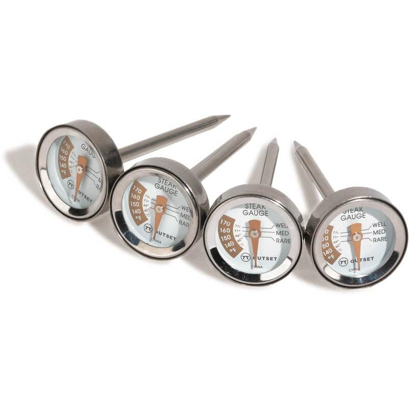 Outset 1-Inch Stainless Steel Mini Steak Thermometers - Set Of 4 thumbnail