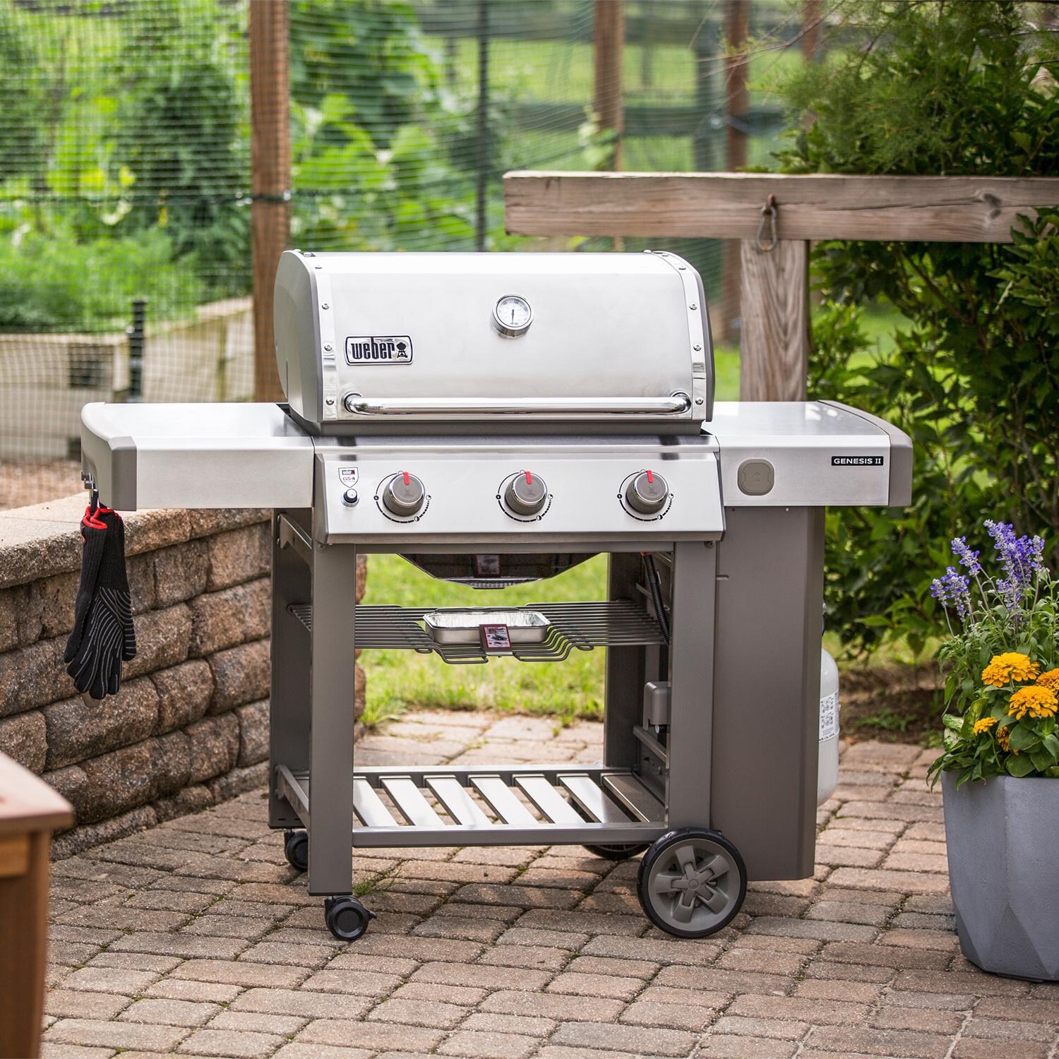 Weber Genesis II 61001001 S-310 Propane Gas Grill - Stainless Steel (2019) - Lifestyle View thumbnail