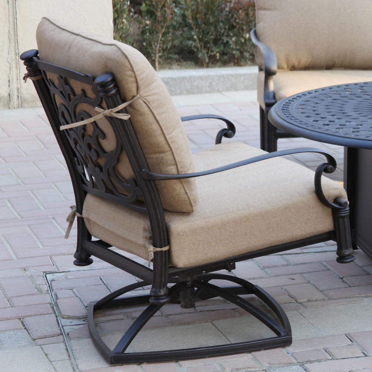 Darlee B/201016-3 / CUSHION Santa Barbara Deep Seating Patio Swivel Rocker Side View - Lifestyle thumbnail
