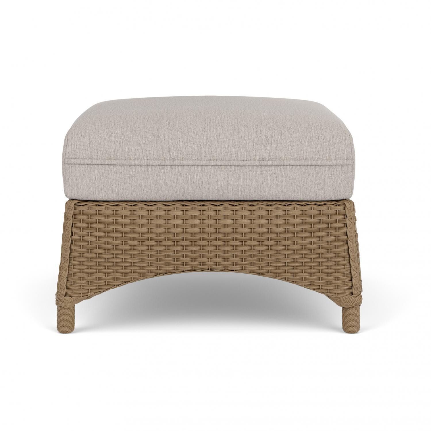 Lloyd Flanders Mandalay Ottoman in Fawn Finish with Remy Cloud fabric thumbnail
