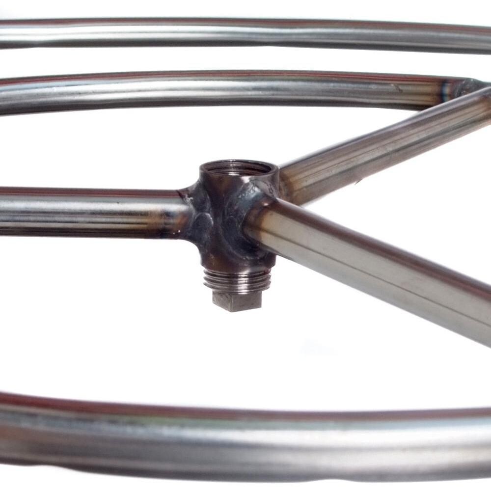 Alpine Flame 30-Inch Stainless Round Double Natural Gas Fire Pit Ring Burner - Gas Connection thumbnail