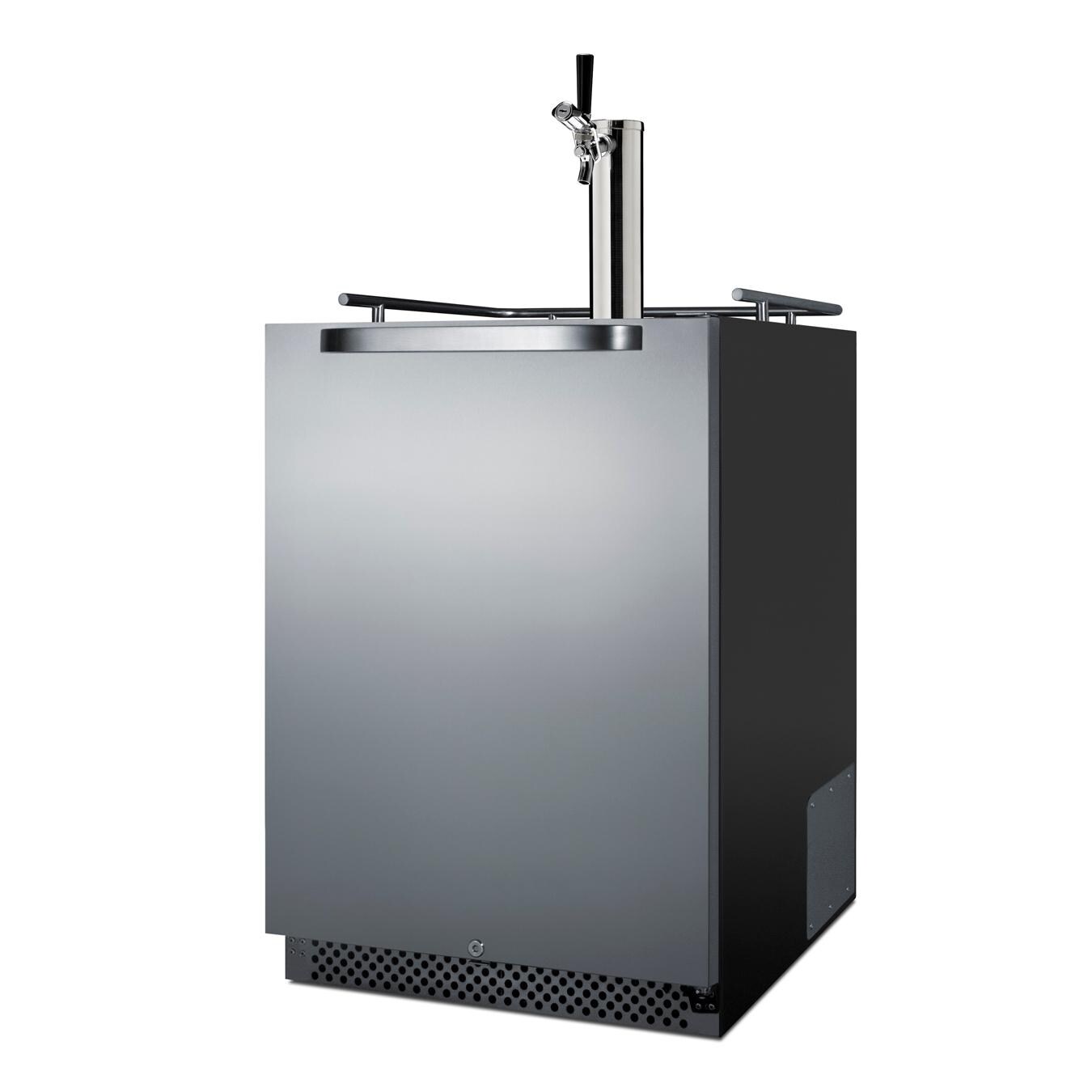Summit SBC696OSTL Commercial Outdoor Rated Single Tap Beer Dispenser / Kegerator w/ TapLock - No Casters thumbnail