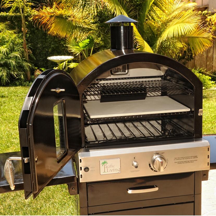 Pacific Living PL8BLK Propane Gas Outdoor Pizza Oven Interior View thumbnail