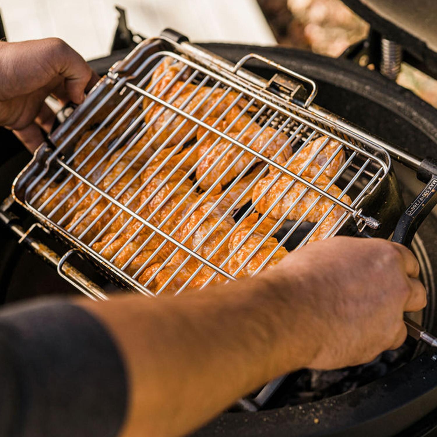 Kamado Joe® KJ15172022 JoeTisserie Basket Kit - Adding Wings To Flat Basket thumbnail
