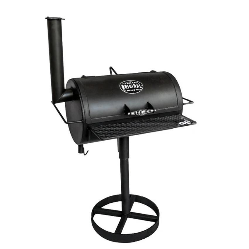 Texas Original Pits PG-1626-SL 16x26 Ranger Camper Grill - Angled View thumbnail