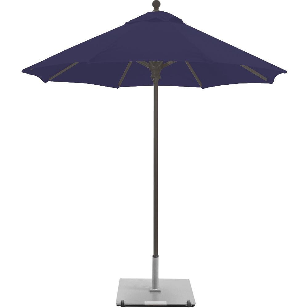 Galtech 7.5 Ft. Octagonal Aluminum Patio Umbrella W/ Manual Lift - Antique Bronze Frame W/ Navy Sunbrella Fabric (Umbrella Base Not Included) thumbnail