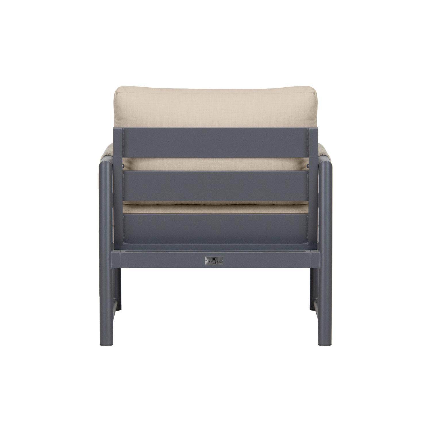 Lakeview AVEBAY-SL-PG-CC-CF Avenue Bay Slate/Pebble Gray Club Chair - Canvas Flax - Rear View - White Background thumbnail