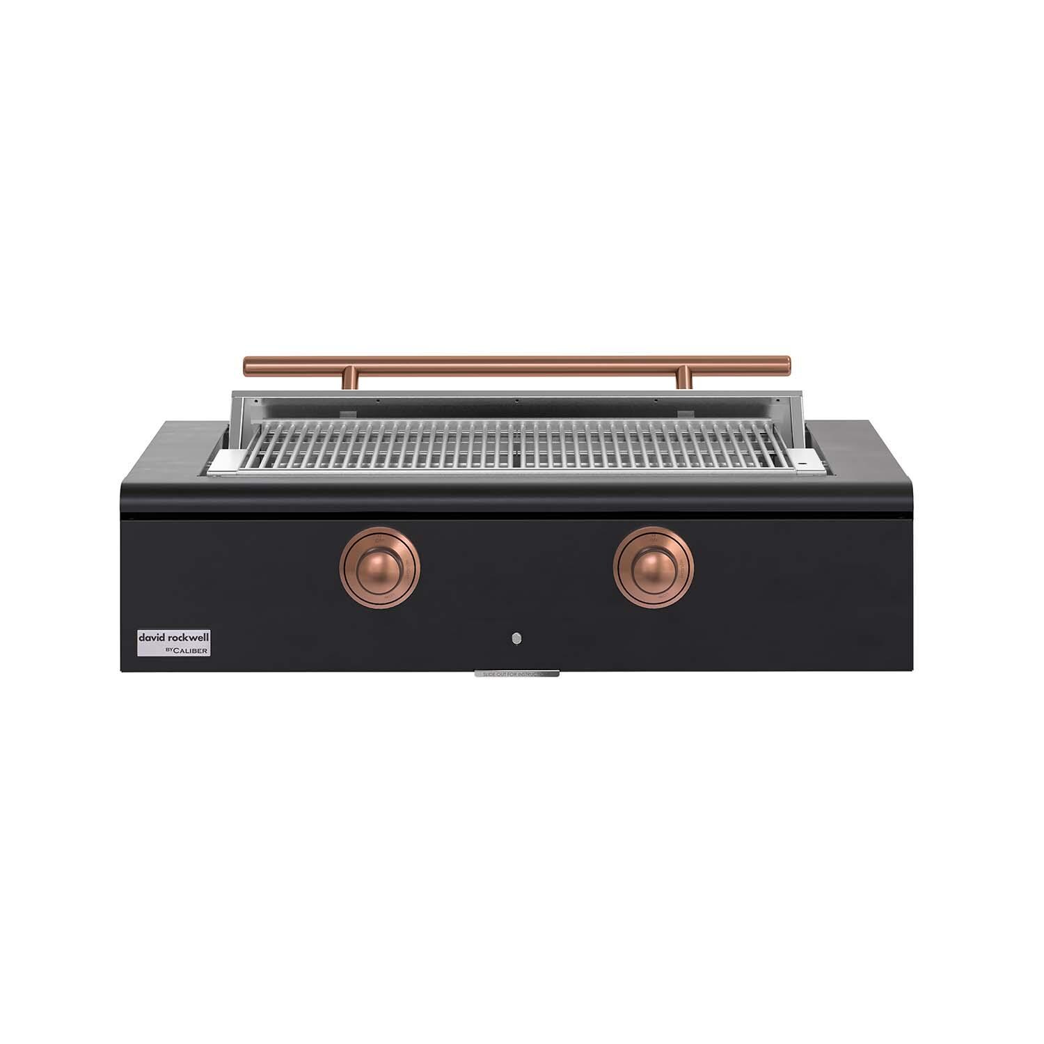 Caliber 42-in Natural Gas Built-In Rockwell Grill - Matte Black w/ Copper Hardware - CRG-42BN00-A-027-H03