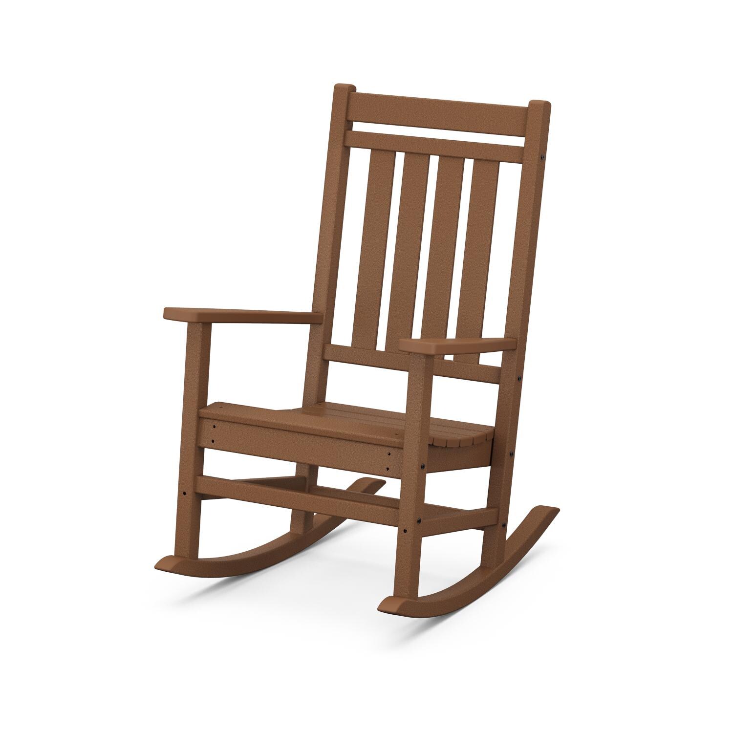 Estate Recycled Plastic Rocking Chair in Teak by POLYWOOD