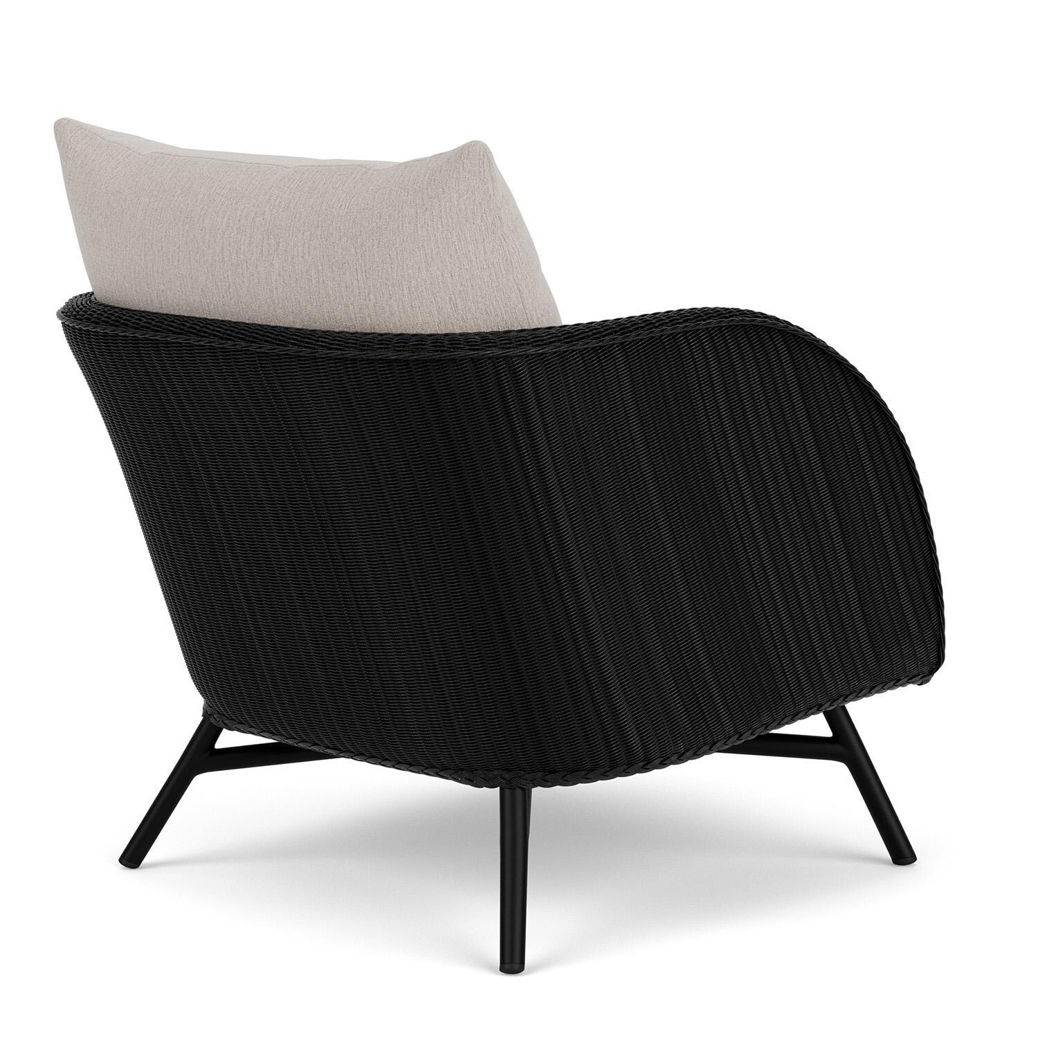 Lloyd Flanders Essence Lounge Chair W/Remy Cloud Fabric - Ebony Finish - Back Right thumbnail