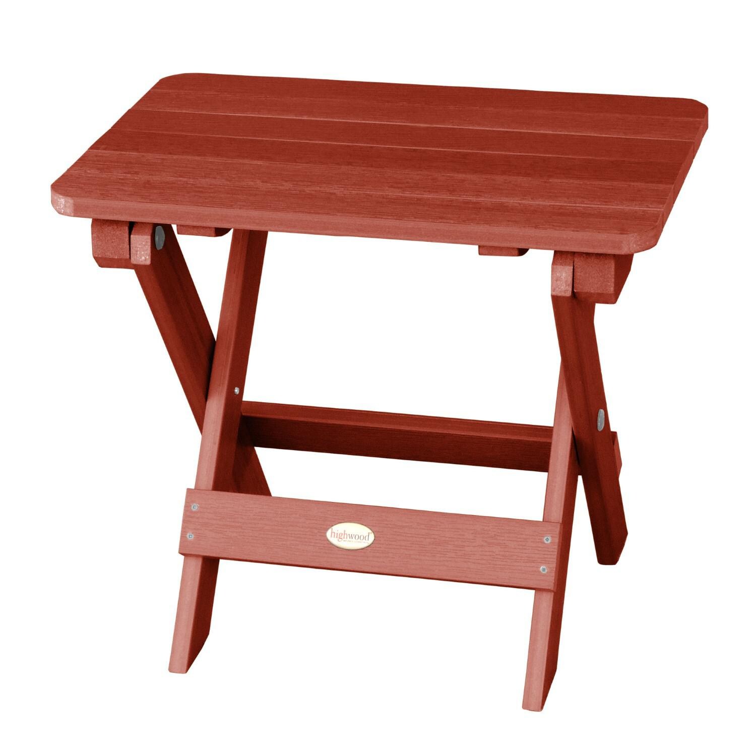 Lakeview Folding Adirondack Side Table - Rustic Red - Lifestyle thumbnail