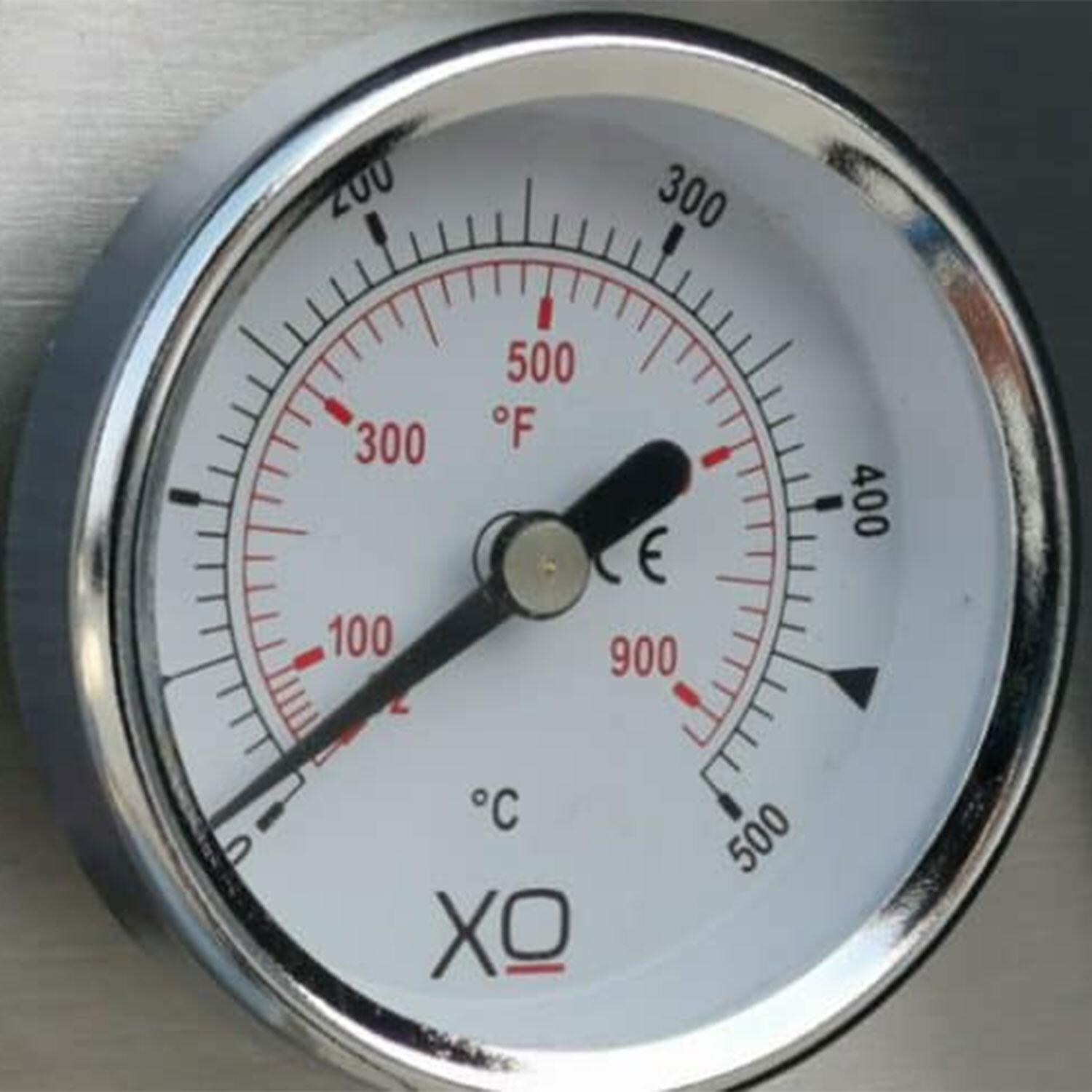XO Appliance XOPIZZA2FSCA PIZZA2 Wood-Fired Pizza Oven in Carbona - Temperature Gauge - Detail thumbnail