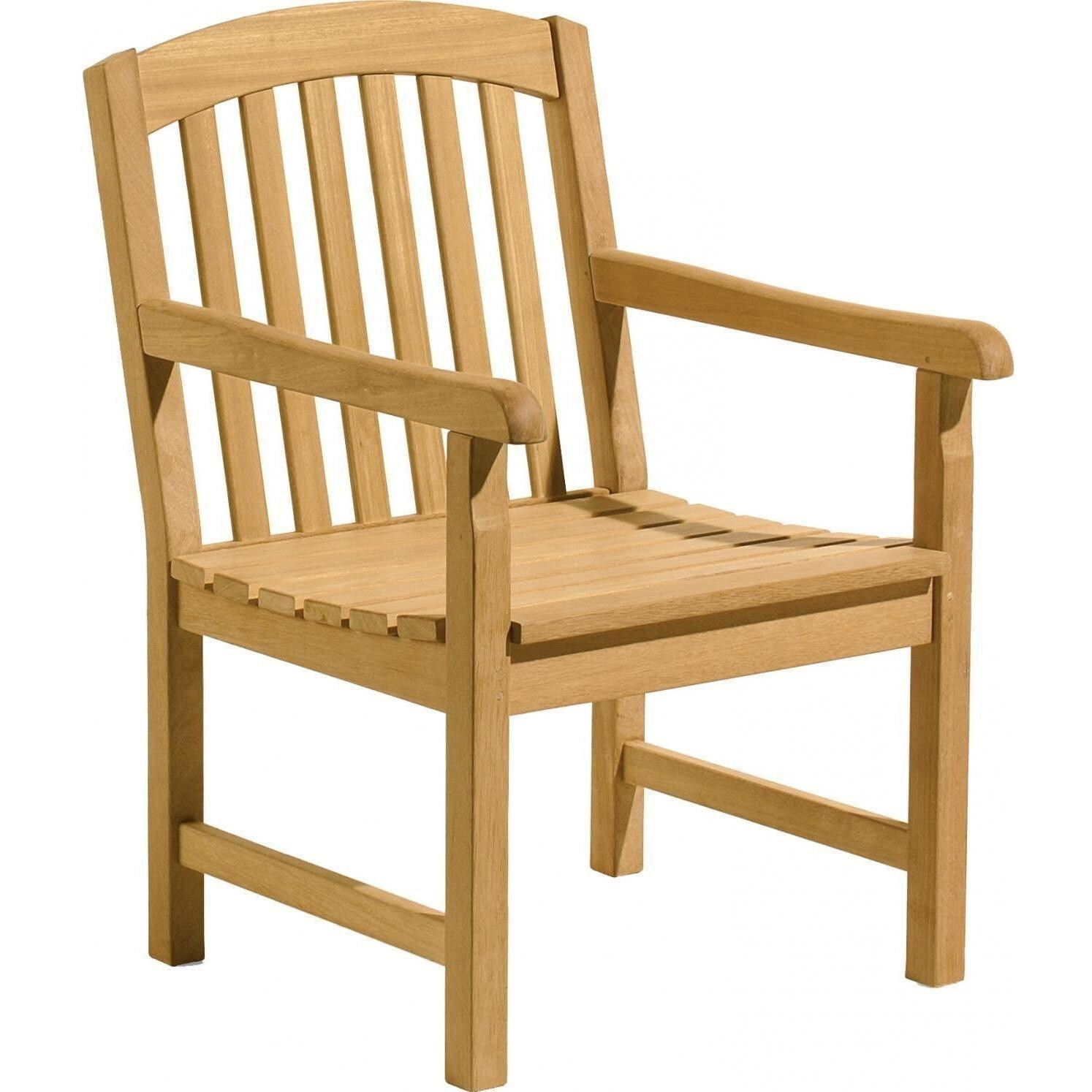 Chadwick 7 Piece Natural Shorea Patio Dining Set - Dining Arm Chair thumbnail