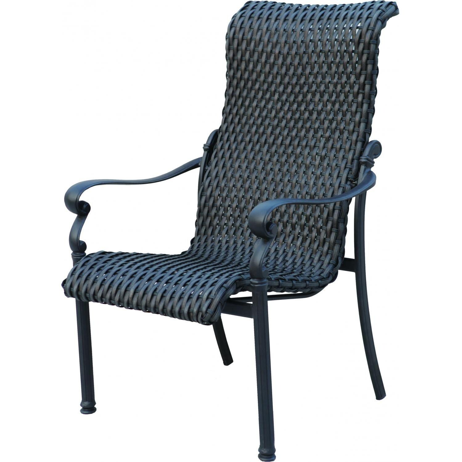Victoria Resin Wicker Dining Chair in Espresso/ by Darlee