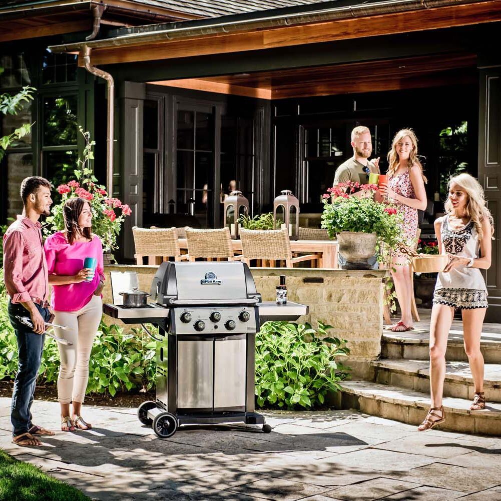 Broil King 946884 23 1/2 Inch Signet 390 Propane Gas Grill - Gathering - Lifestyle thumbnail