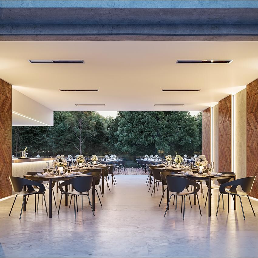 Bromic BH3622000 53-Inch 4500W Dual Element 240V Black Electric Infrared Heater - Restaurant Dining thumbnail