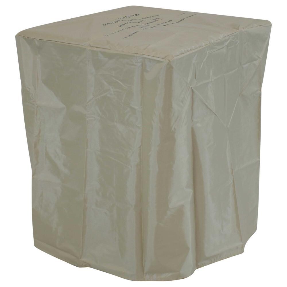 Ultimate Patio 20-Inch Square Weathered Wood Propane Gas Fire Pit Table - Cover thumbnail