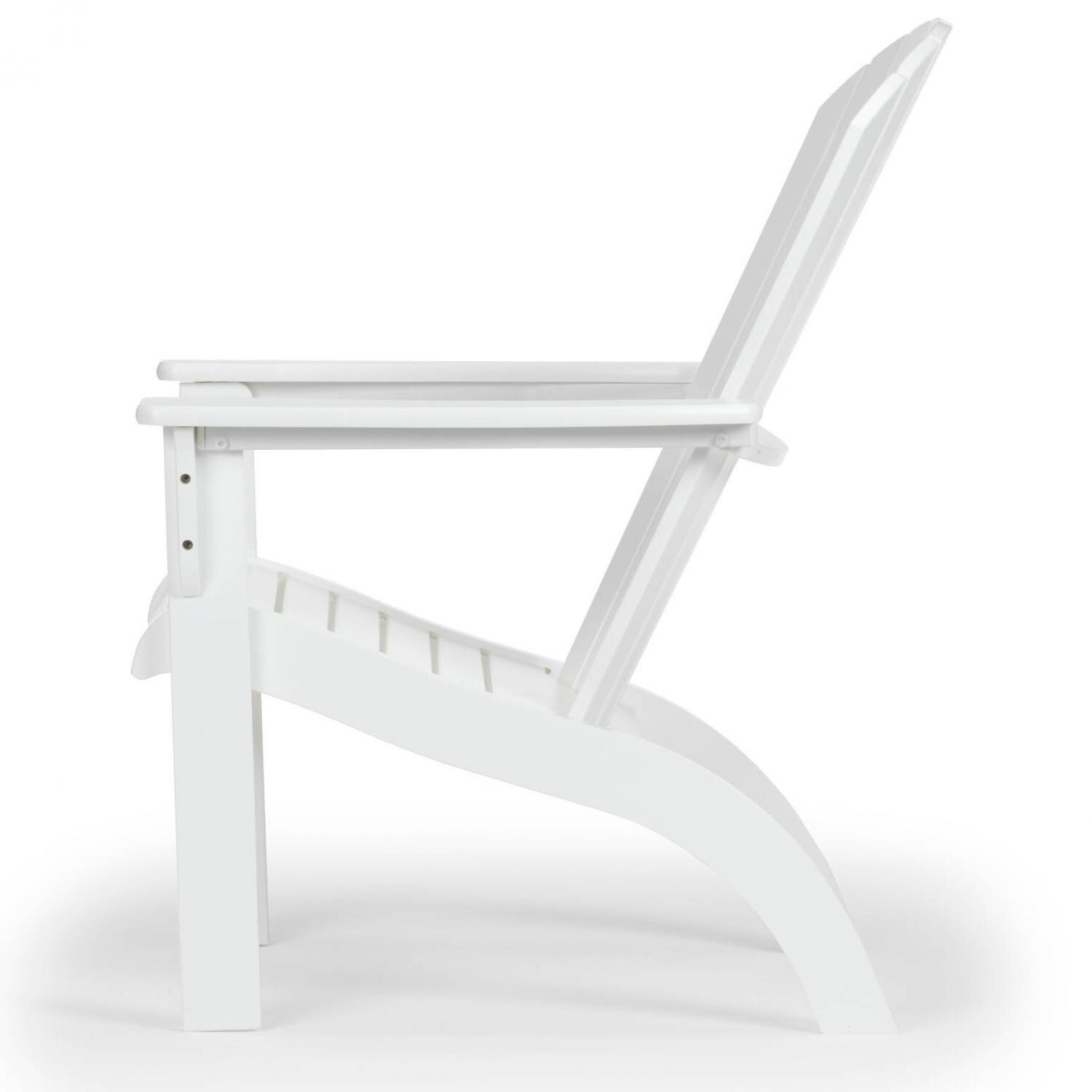 Adirondack MGP Outdoor Lounge Chair By Telescope Casual - Side View (Shown in Textured Snow) thumbnail