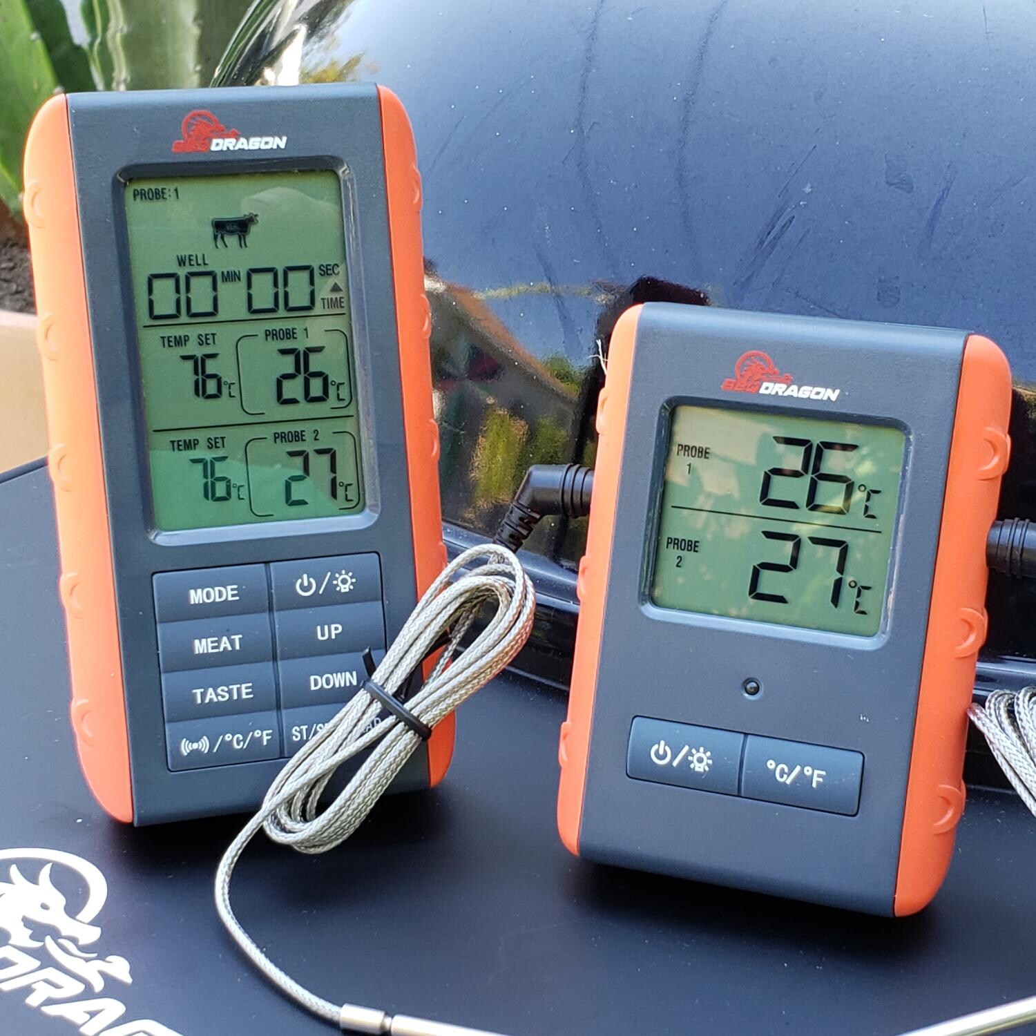 BBQ Dragon BBQD365 Remote Wireless Meat Thermometer w/ 2-Probes - At the Grill thumbnail