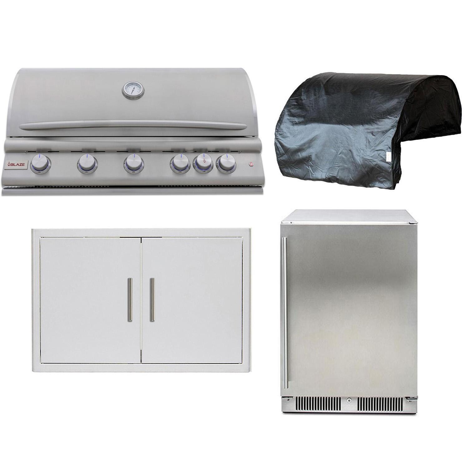 Blaze BLZ-5LTE3-LP-4PC-SC Premium LTE+ 4-Piece 40-Inch Propane Outdoor Kitchen Package - White Background thumbnail