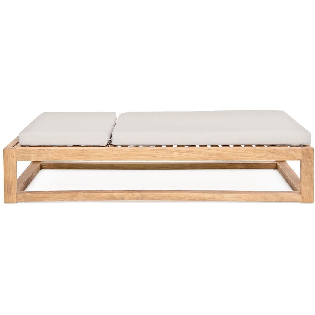 Scape Key Teak Chair Lounge in Silver by Lakeview Outdoor Designs - Flat - Side View - White Background thumbnail