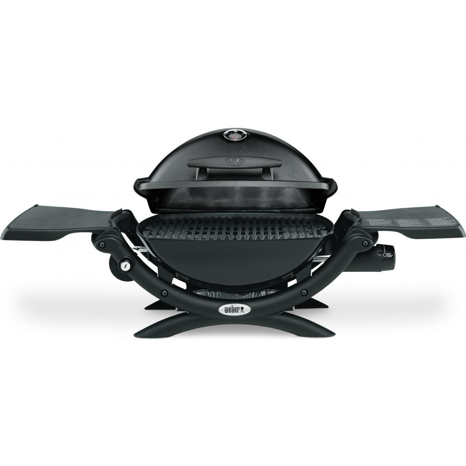 Weber Q 1200 Portable Propane Gas Grill - Lid Open thumbnail