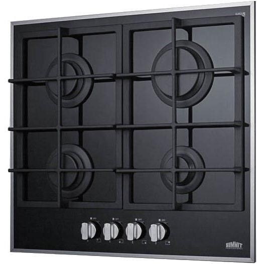 Summit 24-Inch 4-Burner Gas Cooktop - Angle thumbnail