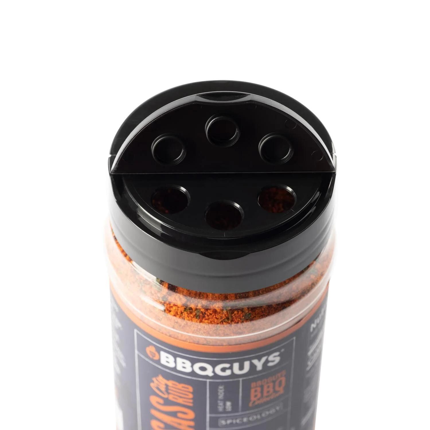 BBQGuys Signature x Spiceology BBQ-RB-KC-16 Kansas City Rub - 11 Oz. - Flip Top With Small Holes thumbnail