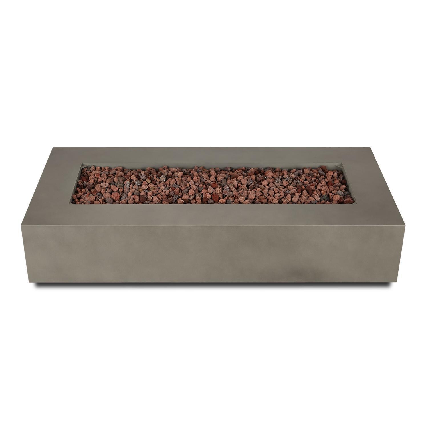 Lakeview Outdoor Designs SC-C9814LP-MGRY Elysian 70-Inch Rectangle Propane Gas Fire Table - Top View thumbnail
