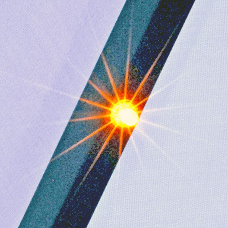 Galtech 9 Ft. Octagonal Patio Umbrella W/ Crank Lift - LED Bulb Detail thumbnail