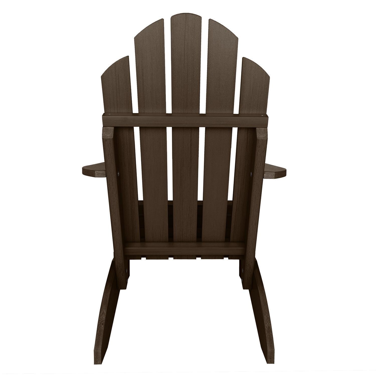 Lakeview Paradise Key Adirondack Chair - Weathered Acorn - Back View thumbnail