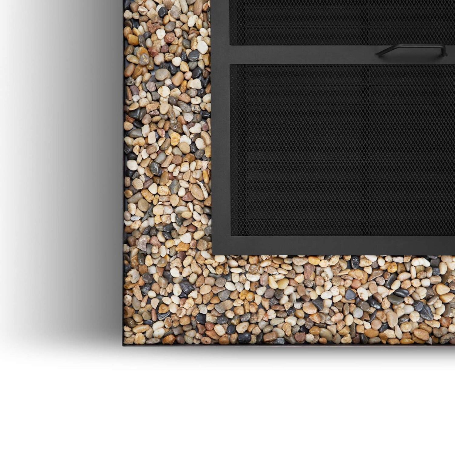 Lakeview SC965BLK Cannebelle 36-Inch Square Wood Burning Fire Pit - Black - Top Detail thumbnail