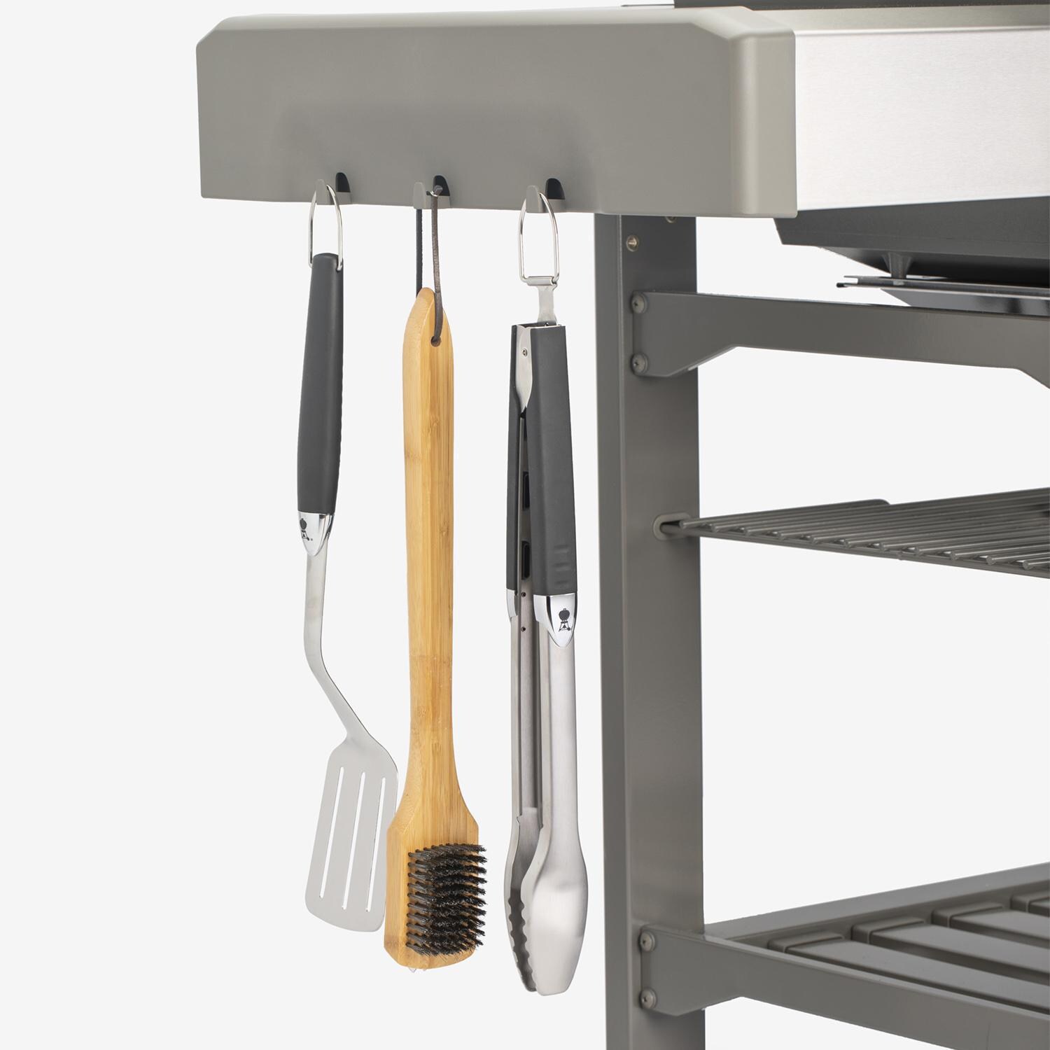 Weber Genesis II 61022001 E-330 Propane Gas Grill - Copper (2019) - Shown With Tool Hooks In Use (Tools Not Included) thumbnail