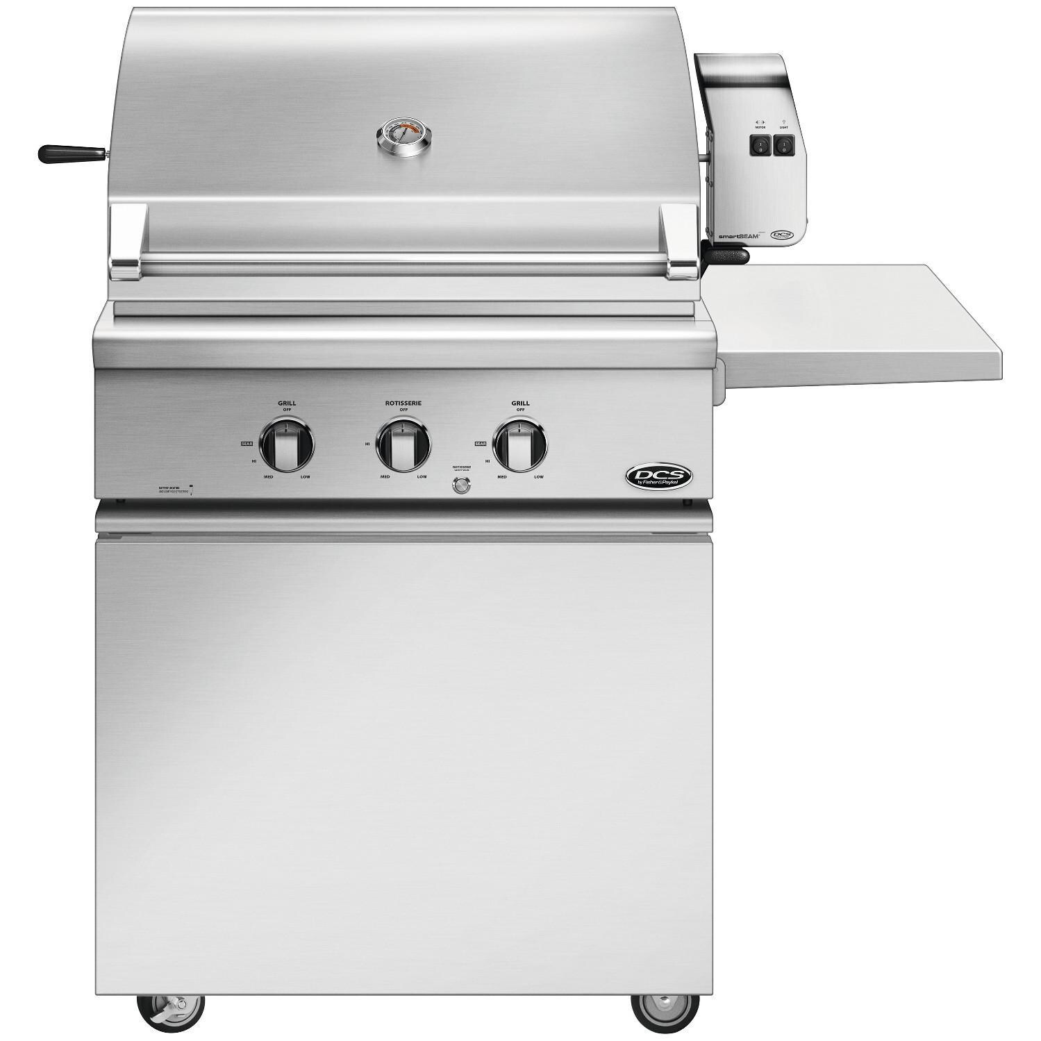 DCS Series 7 Traditional 30Inch Propane Gas Grill With Rotisserie On
