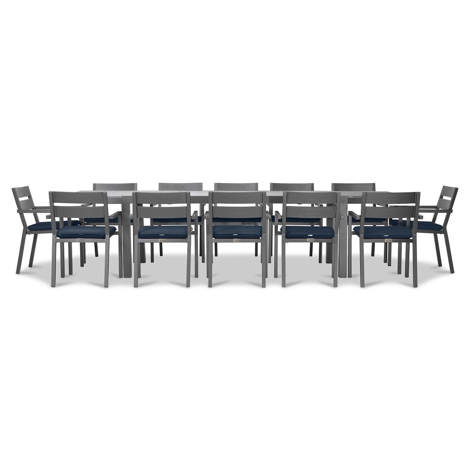 Calm Bay 13 Pc Extendable Dining Set in Slate/Spectrum Indigo by Lakeview - White Background 3 thumbnail