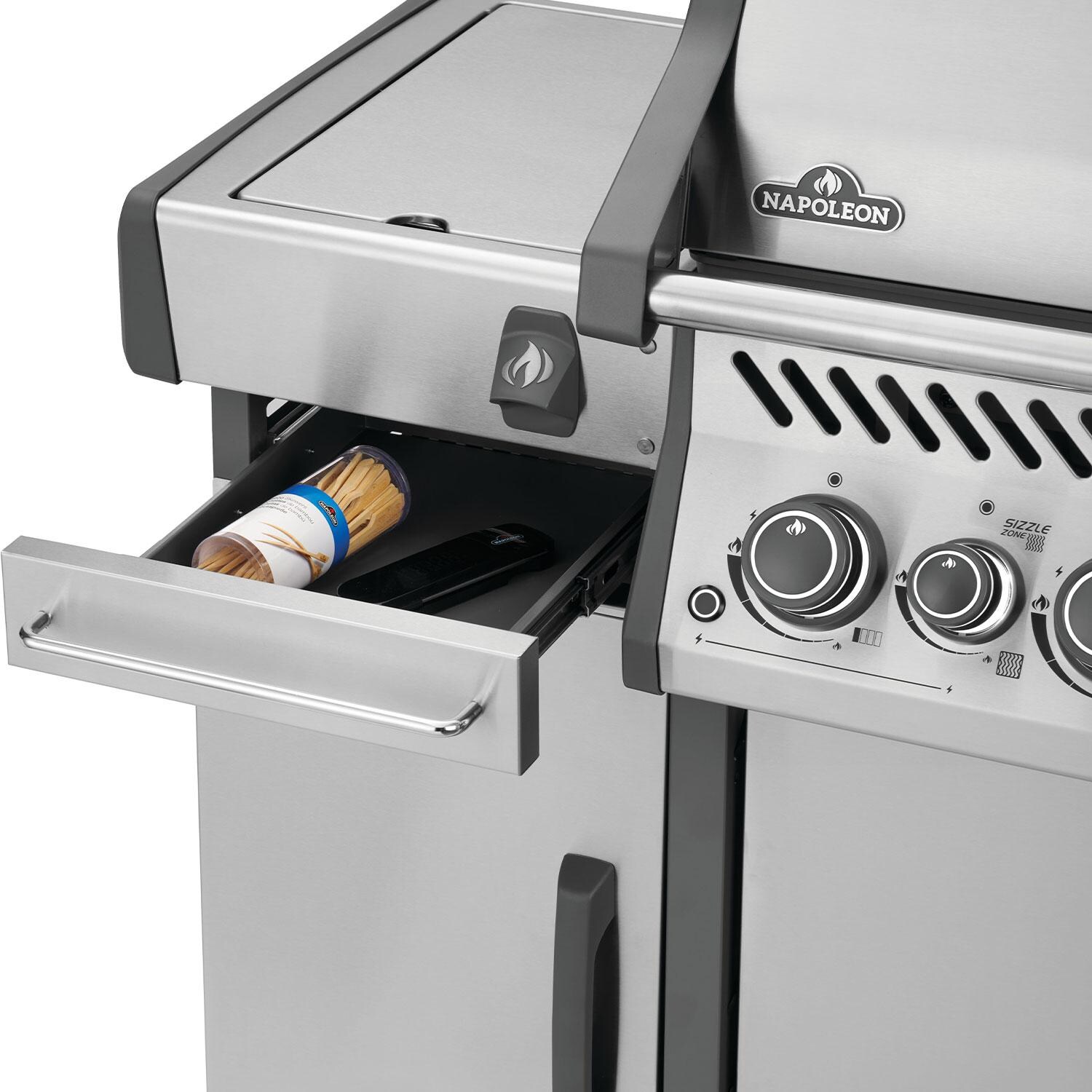 Napoleon 68008 Rogue PRO Under Grill Storage Cabinet Cart - Stainless Steel - Drawer - Detail thumbnail