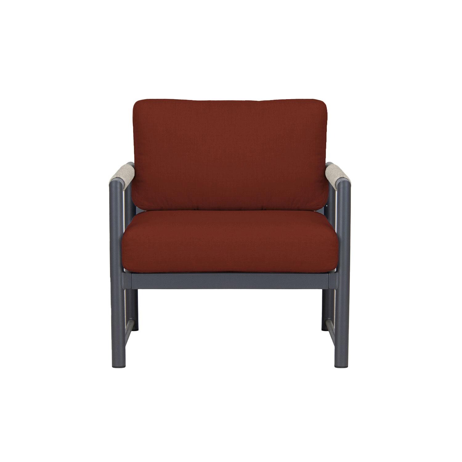 Lakeview AVEBAY-SL-PG-SET141-HN Avenue Bay Slate/Pebble Gray 3 Pc Sofa Club Chair Set - Canvas Henna - Club Chair - White Background thumbnail