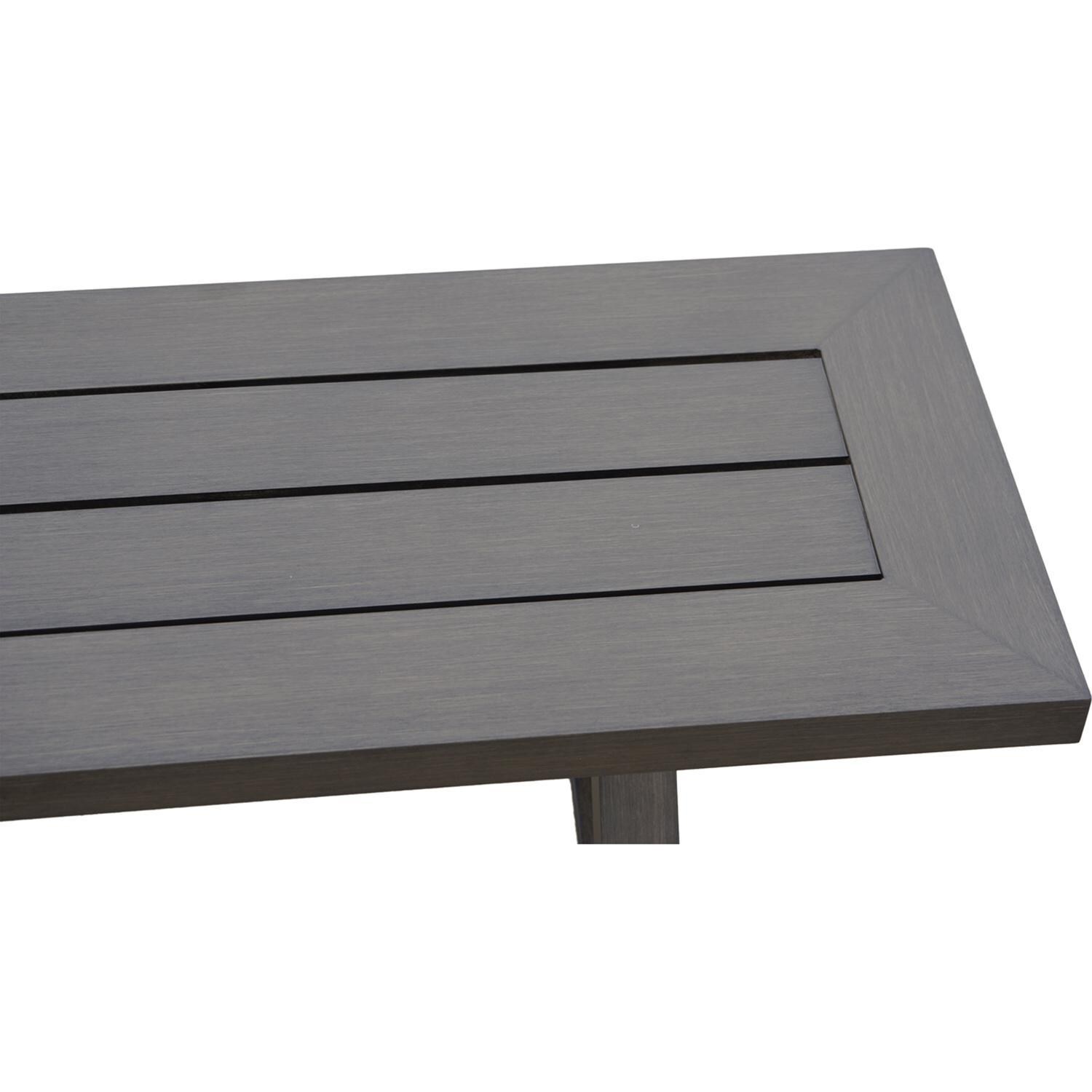 Darlee Brooklyn Patio 59-Inch Bench with Sesame Cushion - Seat - White Background thumbnail