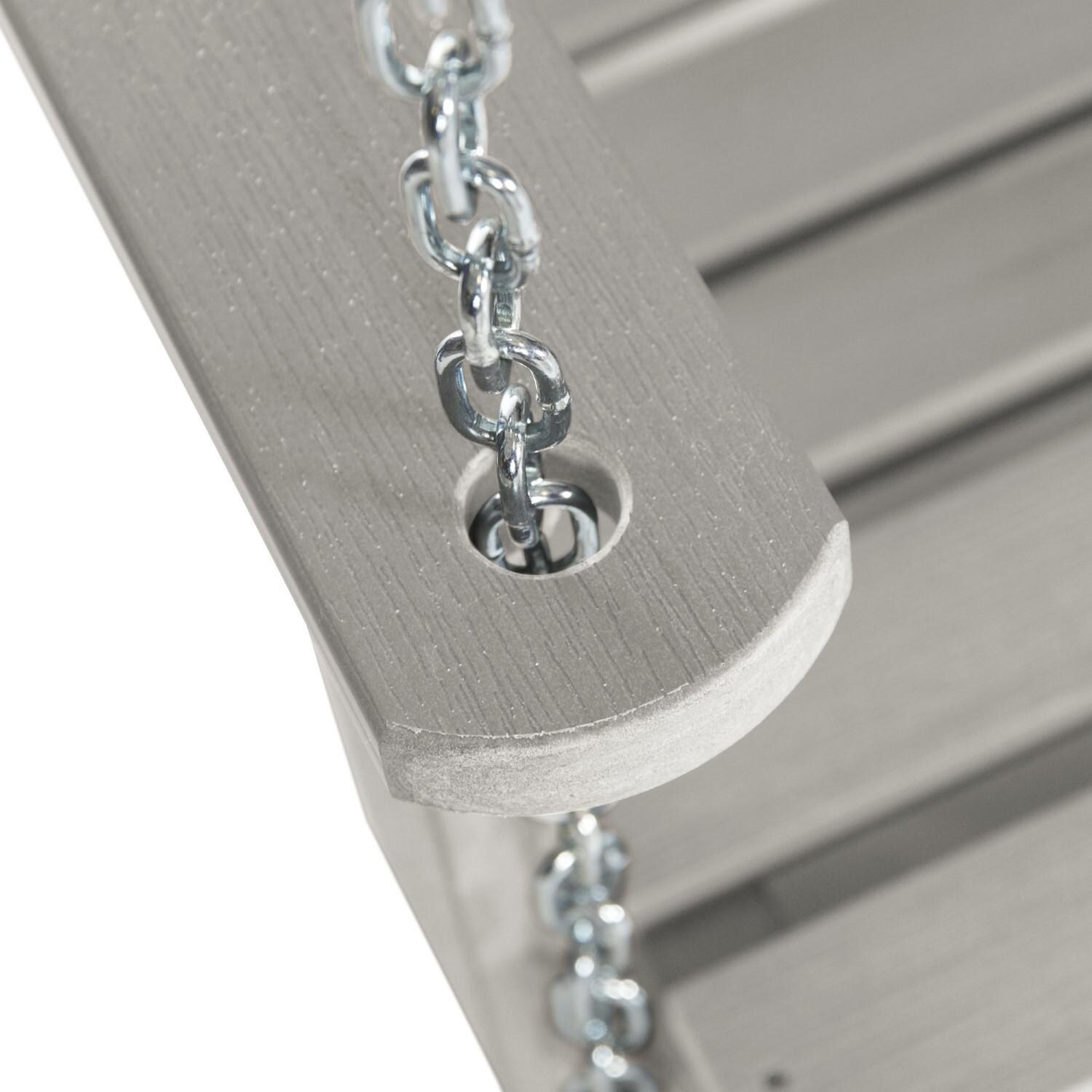 Lakeview Paradise Key 4-Foot Porch Swing - Harbor Gray - Arm thumbnail