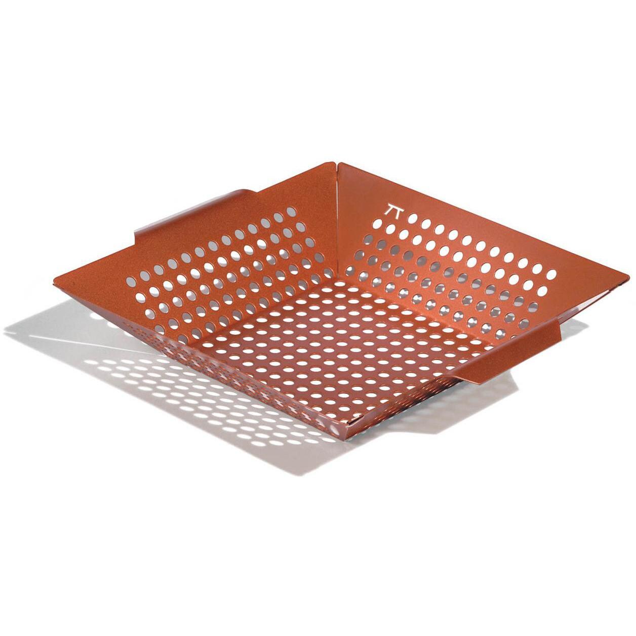 Outset 12 X 12-Inch Copper Non-Stick Square Grill Wok With Handles - Full View thumbnail