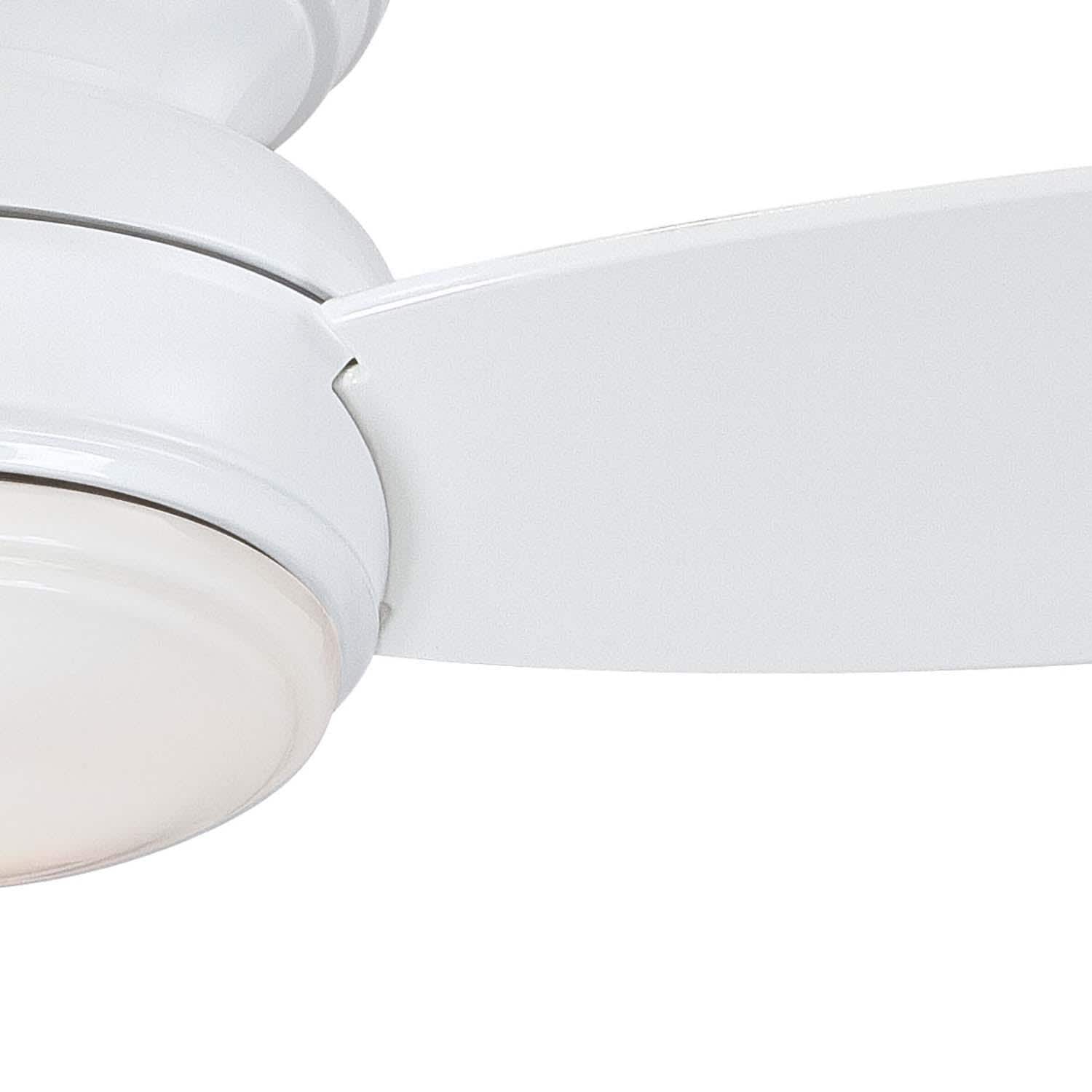 Minka-Aire F594L-WH Traditional Concept 52-Inch 3-Blade LED Ceiling Fan in White Finish w/ White Blades & Opal Glass - Blade Detail thumbnail
