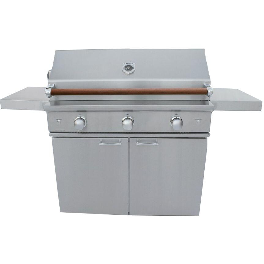 Caliber CrossFlame Silver 41Inch Freestanding Natural Gas Grill With