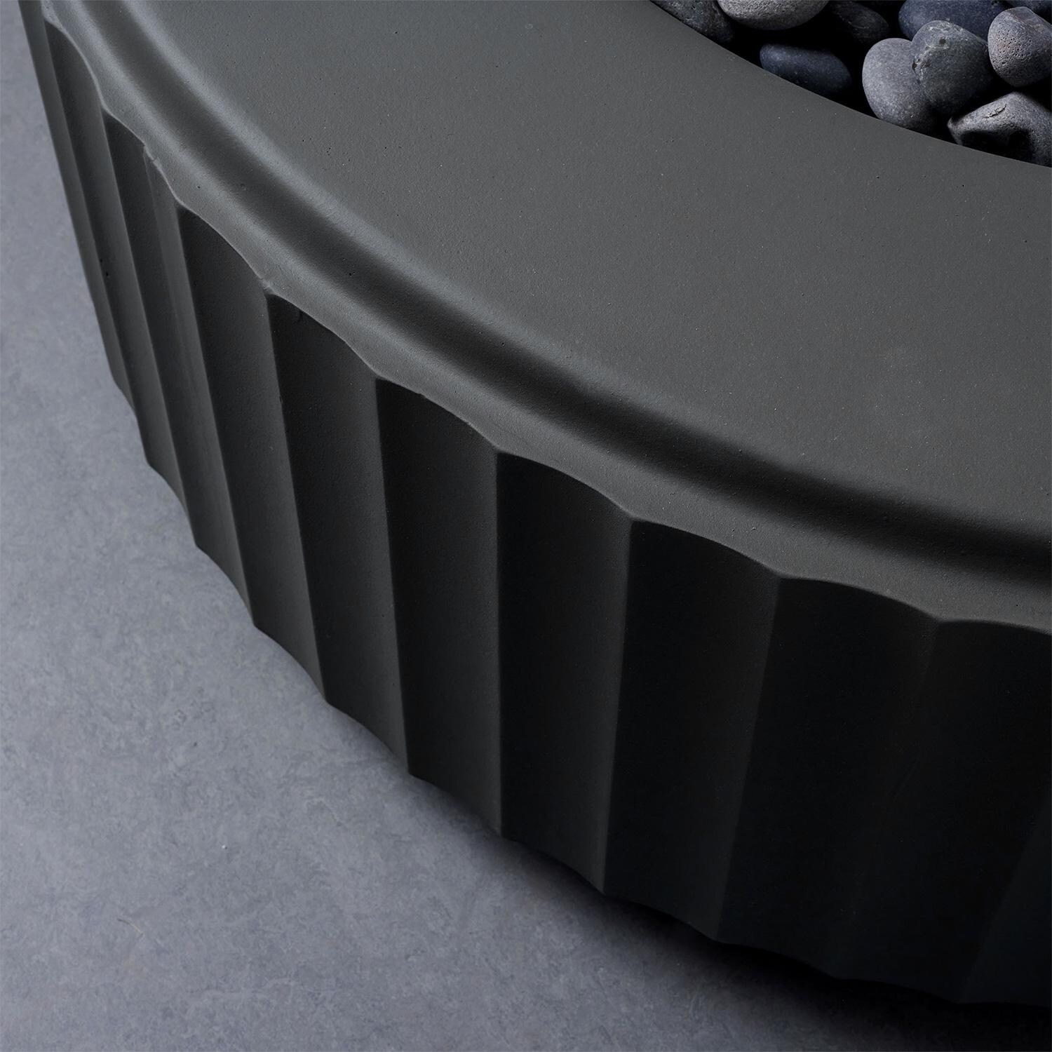 TerraFlame Amani Fluted Fire Pit - Graphite - Detail 2 thumbnail