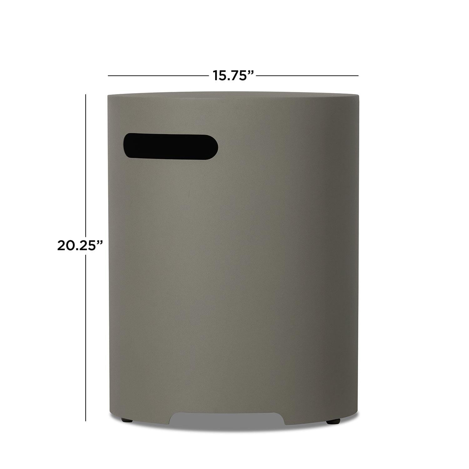 20-in Round Metal Propane Tank Cover in Mist Gray by Lakeview Outdoor Designs - Dimensional thumbnail