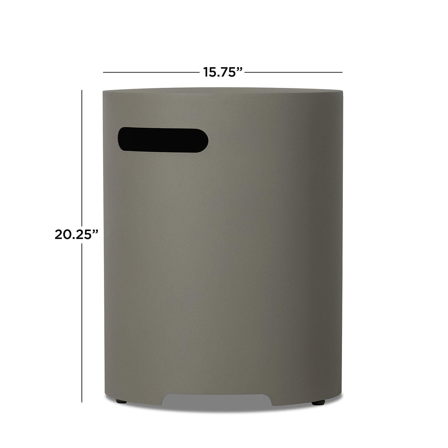 20-in Round Metal Propane Tank Cover in Mist Gray by Lakeview Outdoor Designs - Dimensional thumbnail
