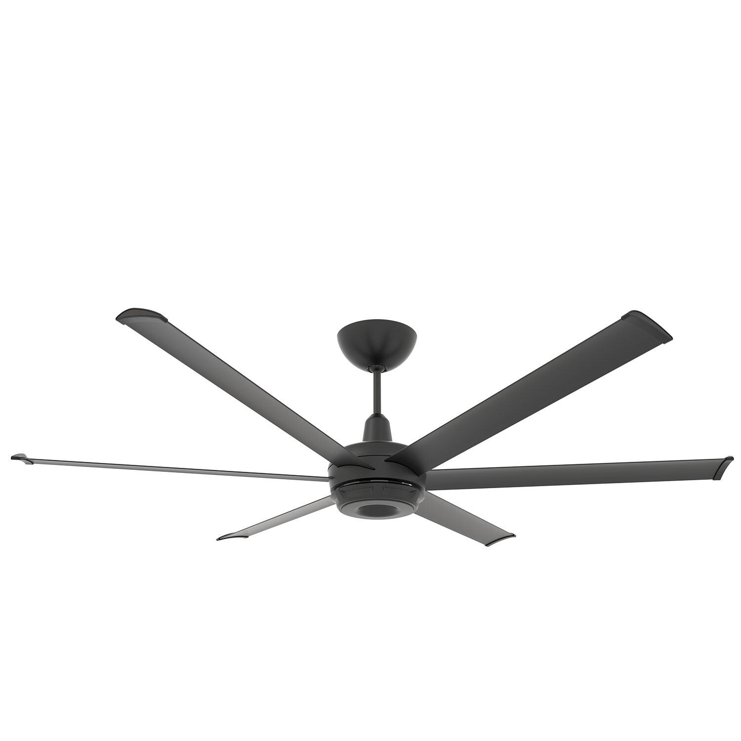 Big Ass Fans 72-Inch es6 Ceiling Fan Kit Universal Mount W/ 7-Inch Downrod in Black - MK-ES62-062306A786I07S34