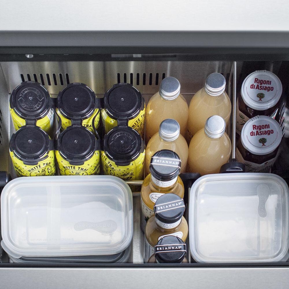 Summit ADRD25OS 24-Inch 4.8 Cu. Ft. ADA Compliant Outdoor Double Drawer Compact Refrigerator - Top Drawer Stocked thumbnail